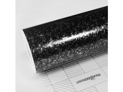 Černo stříbrný matný dekor wrapping fólie TeckWrap Matte Dark Forged Carbon RCF09M