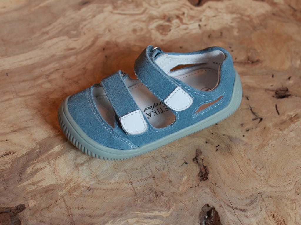 kožené barefoot sandálky Protetika MERYL Blue