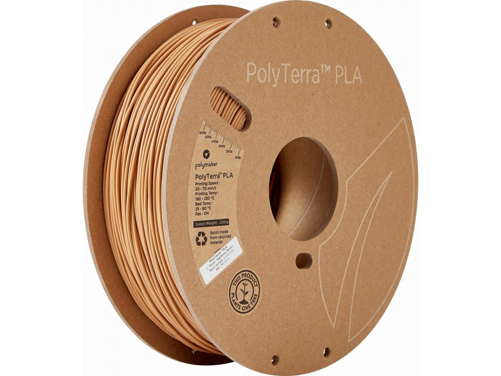 Polymaker PolyTerra PLA Wood Brown 1,75mm 1kg