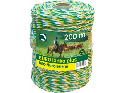 Eurolanko 3mm pro ohradníky bílo-žluto-zelené