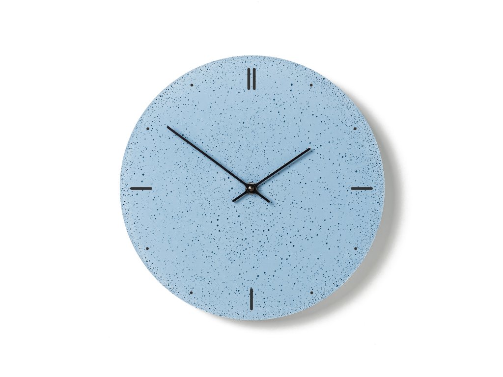 CL301012M Nástěnné betonové hodiny modré