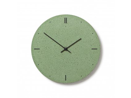CL300712M Nástěnné betonové hodiny zelené