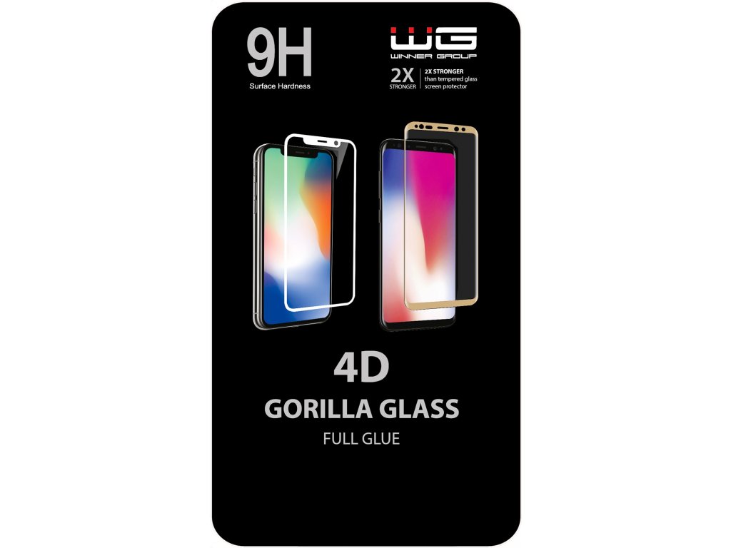 iPhone X/XS/11 Pro Tvrzené sklo 4D Full Glue iPhone X / iPhone XS / iPhone 11 Pro (Černé)