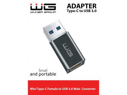 Adaptér Type-C (female) to USB-A 3.0 (male) (Černý)