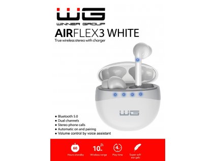 Bluetooth sluchátka AirFlex 3 (Bílé)