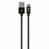 Datový kabel Type C-USB-A/50cm/3A/nylon braided/černý
