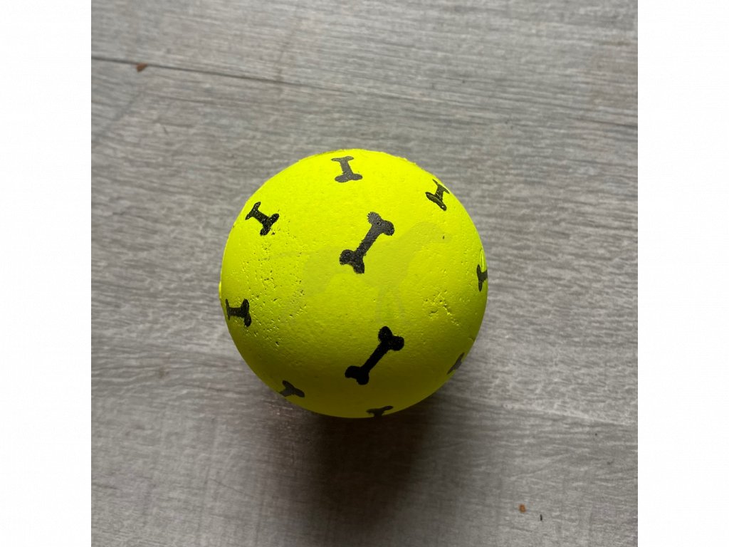 Hračka míč kostičky/pacičky guma 6 cm