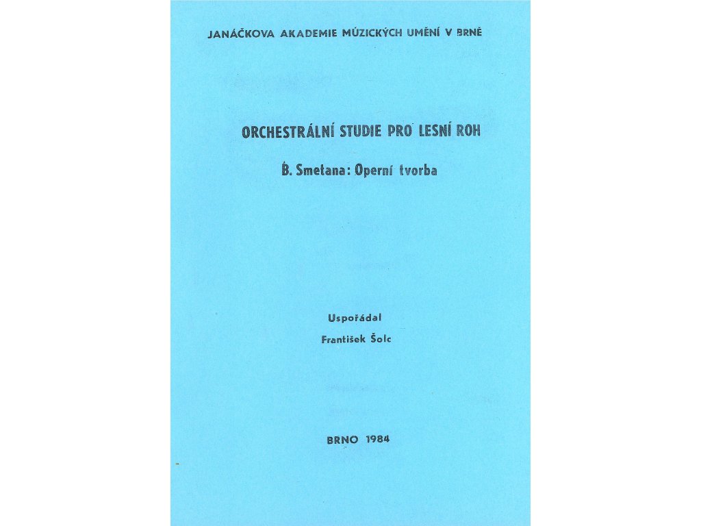 1111 orchestralni studie pro lesni roh b smetana operni tvorba