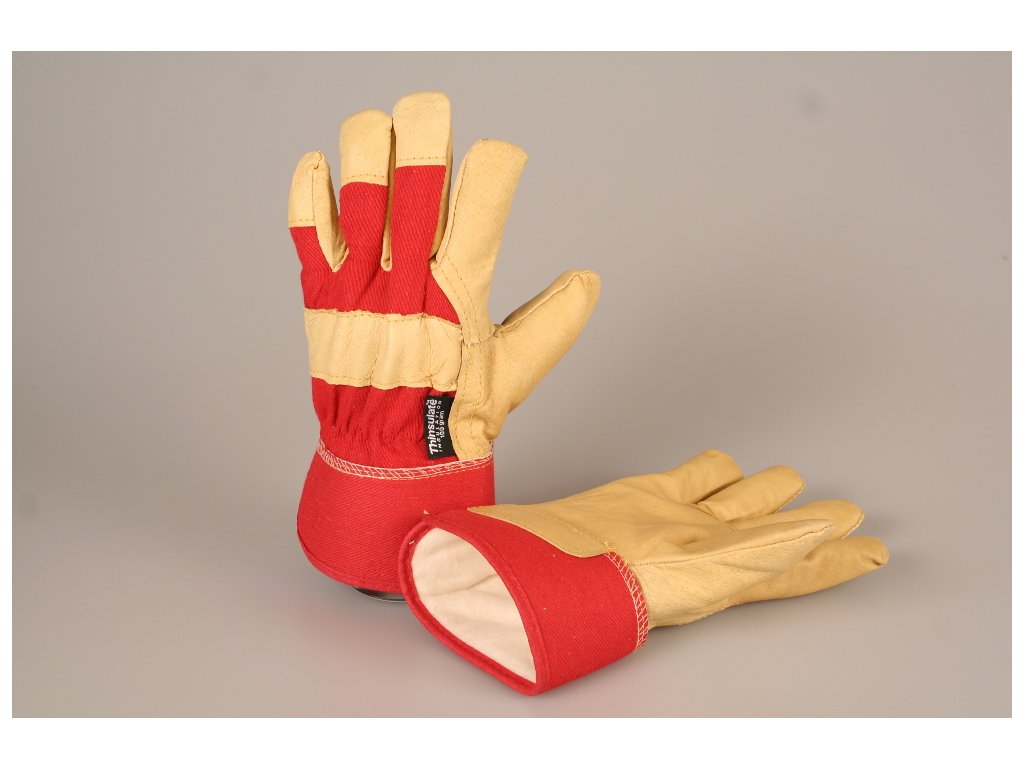 Pracovní rukavice kombinované teplé ROSE FINCH červené dámské