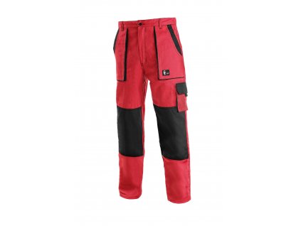 Montérkové kalhoty do pasu JOSEF LUX červeno/černé