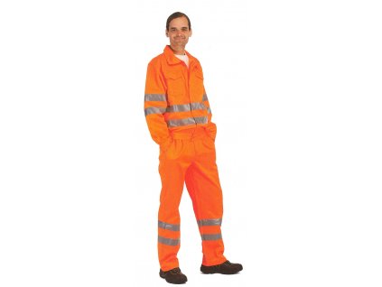 Reflexní kalhoty do pasu KOROS oranžové