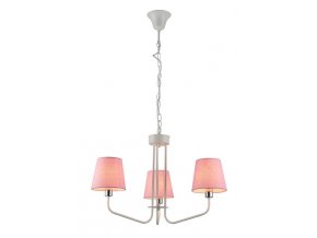 Růžový závěsný lustr York Ledea pro žárovku 3x E14