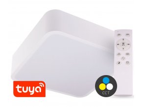 SMART TUYA Bílé LED stropní svítidlo hranaté 500x500mm 48W CCT s DO