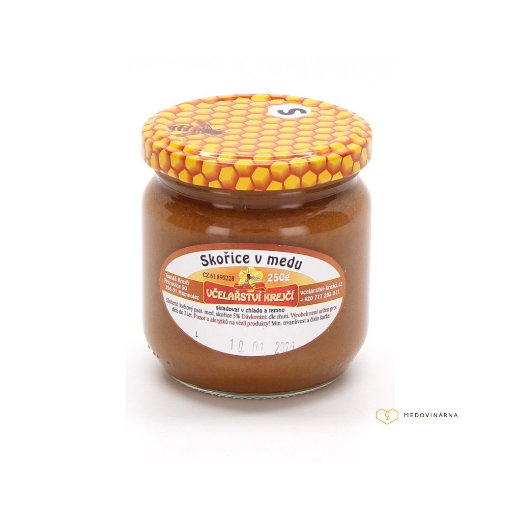 Včelařství Krejčí - Skořice v medu - 0,25 kg