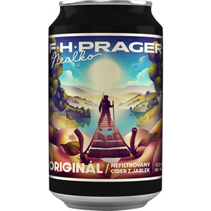F.H. Prager   Originál Nealko Cider - 0,33 l  0,5%, plechovka