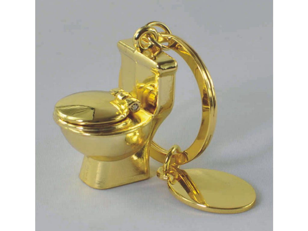 klíčnka wc zlatá 3