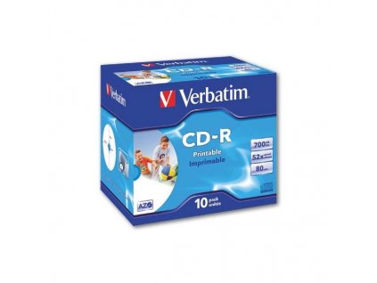 67221 cd r verbatim printable standard box 10 ks