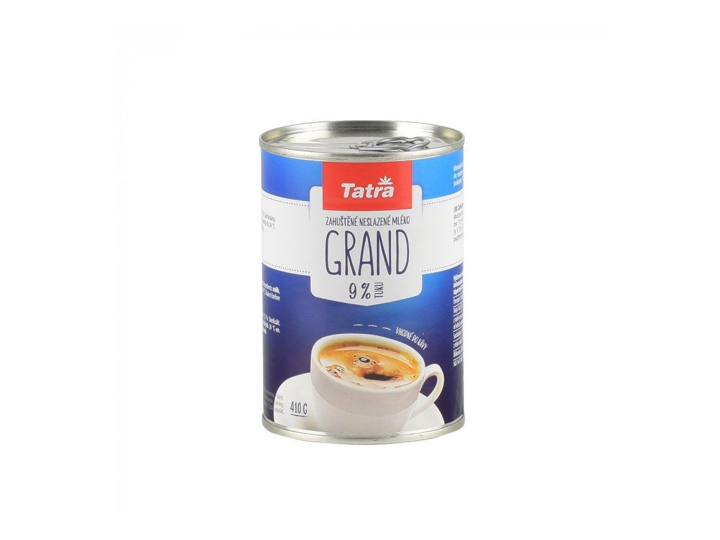 Tatra grand kondenzované nesladené mlieko 9% 410g