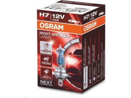 OSRAM autožárovka H7 NIGHT BREAKER® LASER 12V 55W PX26d (Duo-Box)