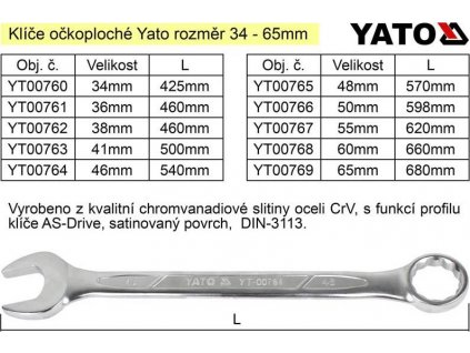 YATO Očkoplochý klíč 41mm CrV