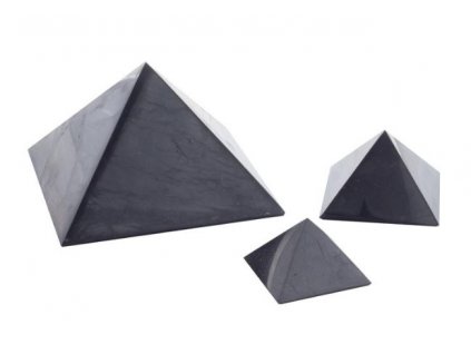 Šungit pyramida 3x3 cm