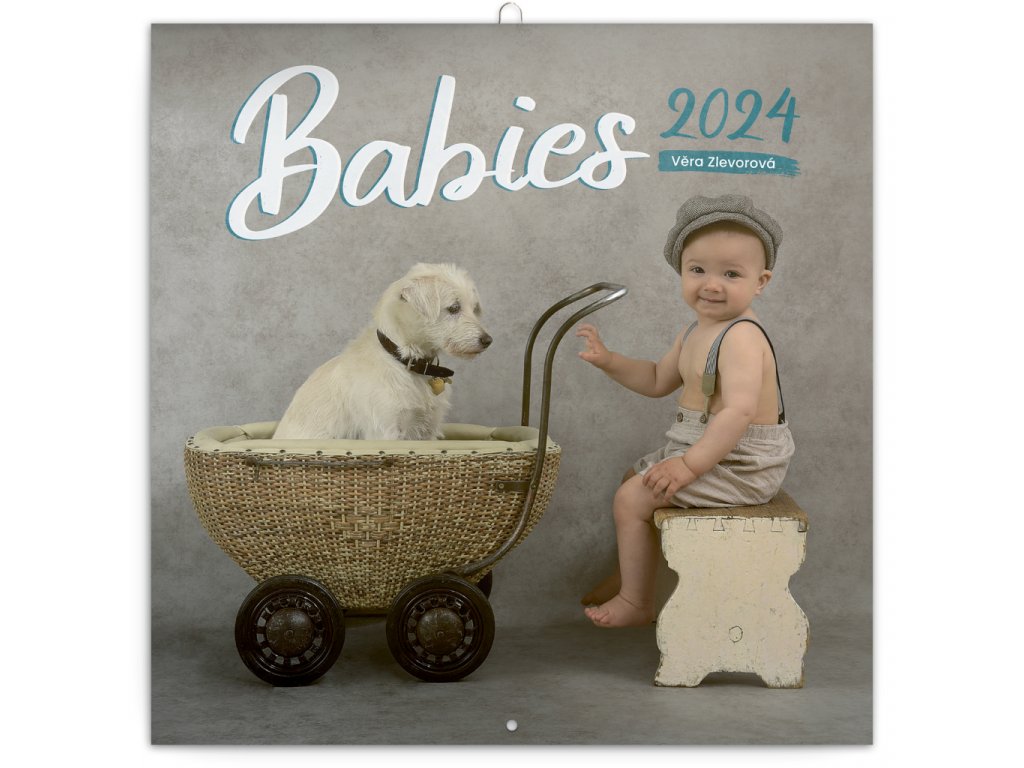 Poznámkový kalendár Babies – Věra Zlevorová 2024, 30 × 30 cm