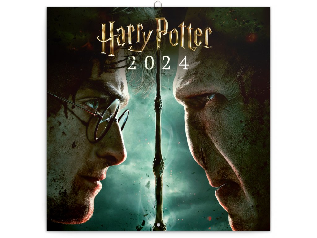 Poznámkový kalendár Harry Potter 2024, 30 × 30 cm