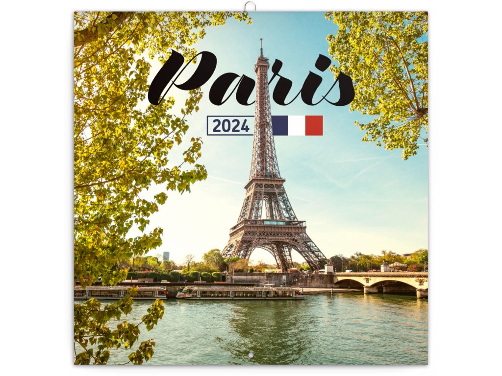 Poznámkový kalendár Paríž 2024, 30 × 30 cm
