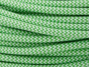 kabel 3 x 0,75mm cikcak zeleno-bílý