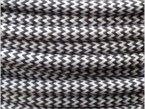 Textilní kabel  černá + šedá 3 x 0,75mm  CIKCAK