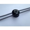 Stropní a nástěnný keramický úchyt na 2 kabely (černý)