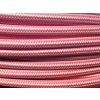 kabel růžovo - bílý PODÉLNÝ VZOR 3 X 0,75MM
