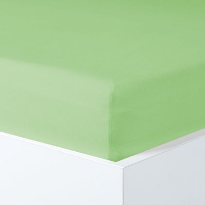 Napínací prostěradlo MAKO JERSEY s elastanem světlá zelená (Velikost 180-200x200-220 cm)