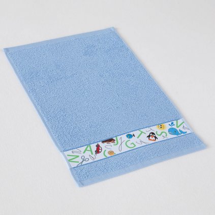 Dětský ručník Veba RUJANA Abeceda tisk modrá (Velikost 30x50 cm)
