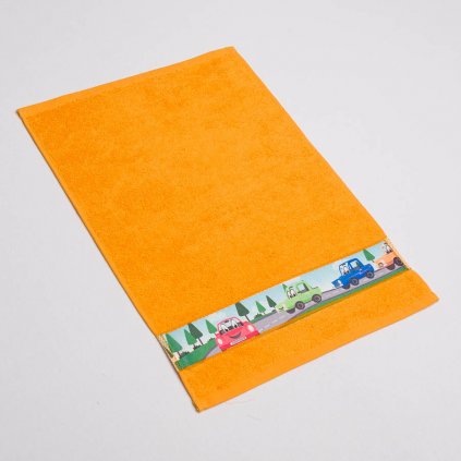 Dětský ručník Veba RUJANA Auta tisk oranžová (Velikost 30x50 cm)