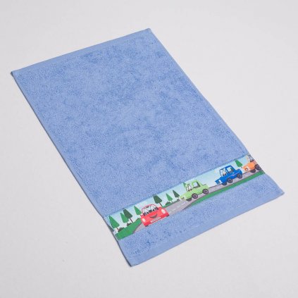 Dětský ručník Veba RUJANA Auta tisk světlá modrá (Velikost 30x50 cm)