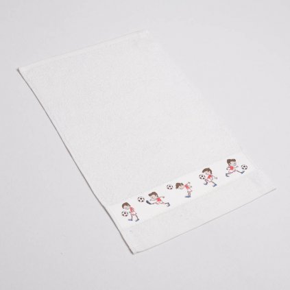 Dětský ručník Veba RUJANA Fotbal tisk bílá (Velikost 30x50 cm)