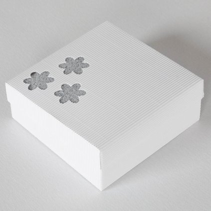 Ručník Veba TERRY Kostky v dárkové krabici stříbrná (Velikost 50x100 cm)