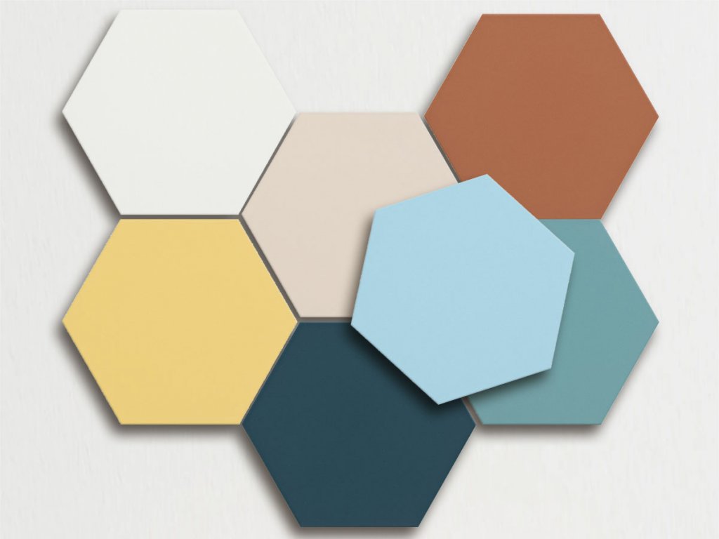 boom obklady hexagon patchwork jednobarevne sestiuhelnik 01