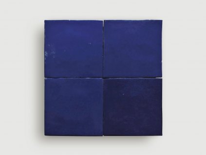 cevica zelij 10x10 obklady jednobarevne handmade cobalto modra saten