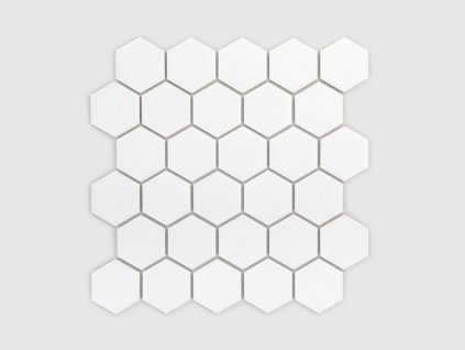 mozaika hexagon velky bila matna 22