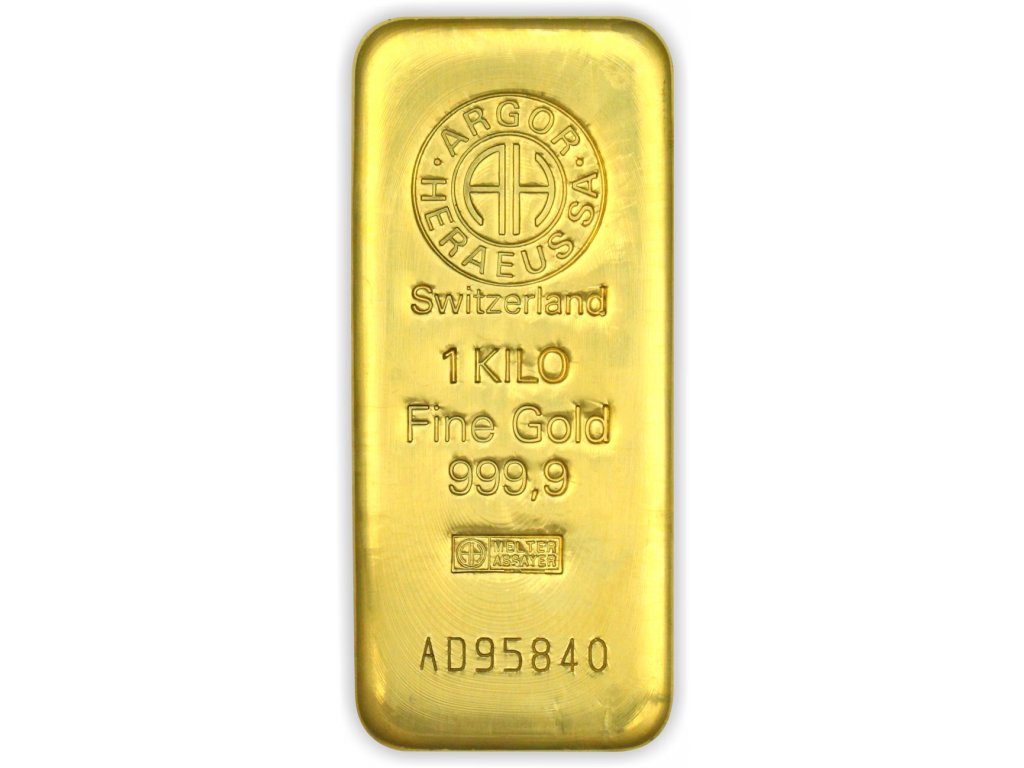 168 zlaty slitek argor heraeus 1000 g