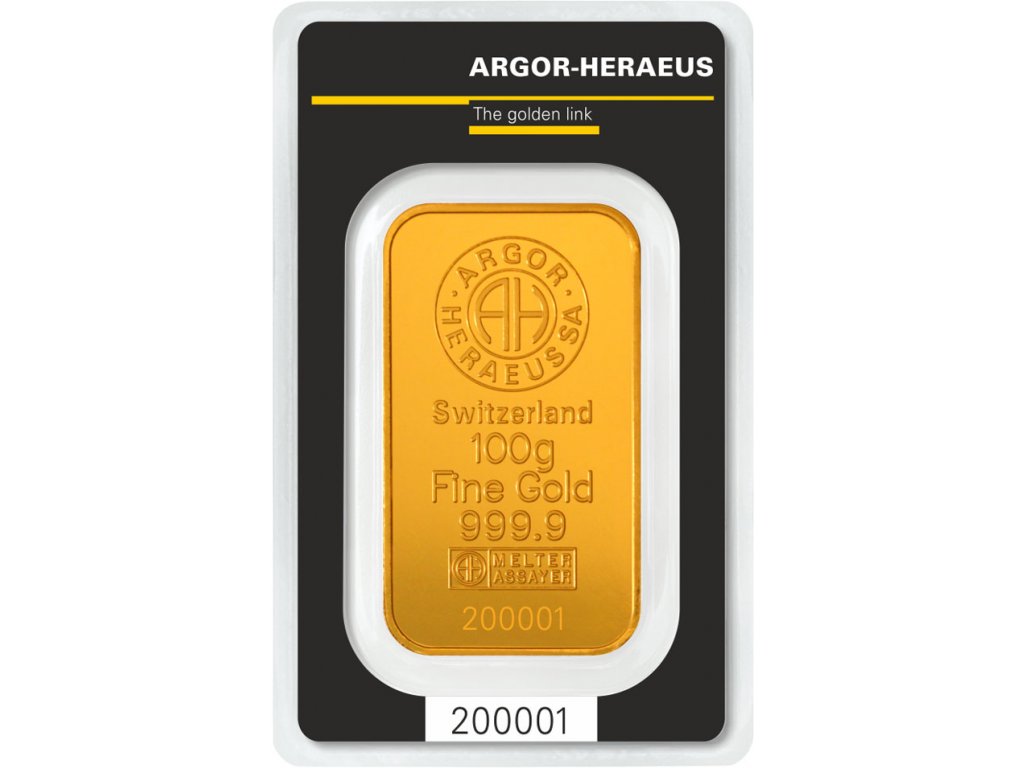 48 zlaty slitek argor heraeus 100 g