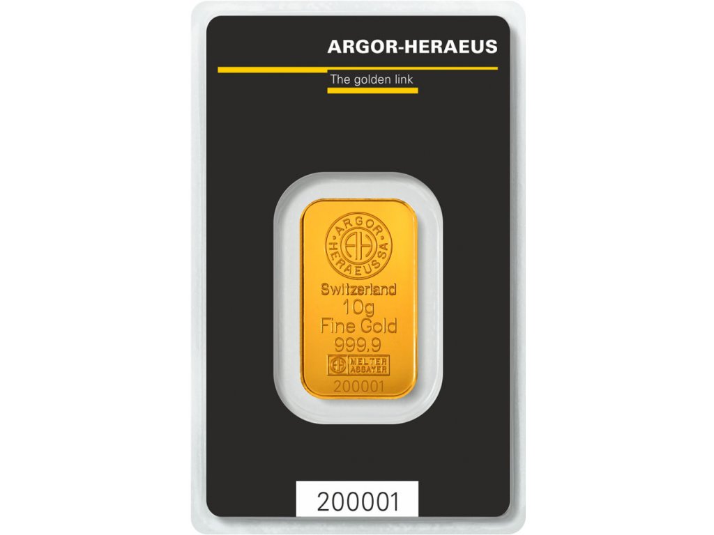 75 zlaty slitek argor heraeus 10 g