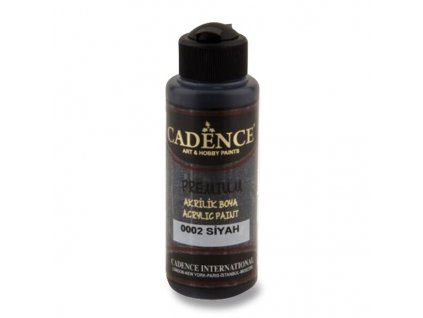 Akrylové barvy Cadence Premium 120 ml, výběr barev černá