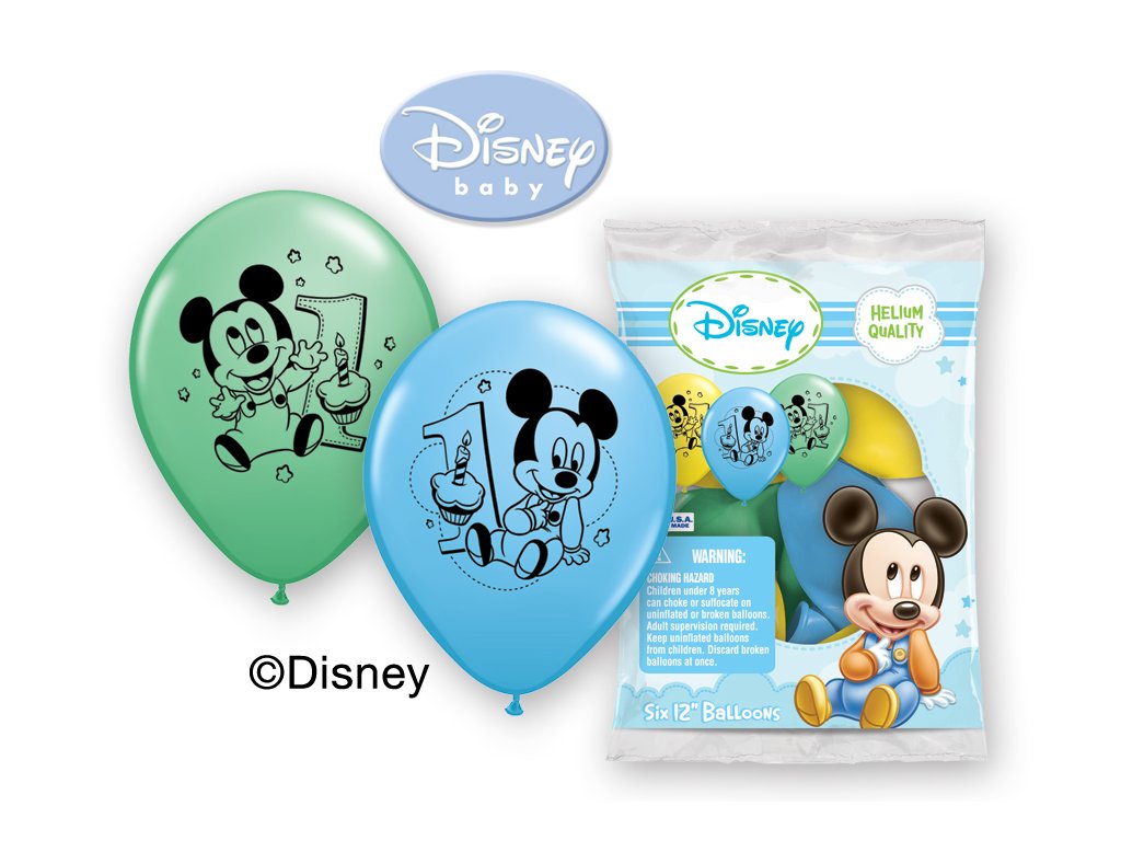mickey mouse 1st birthday balloons