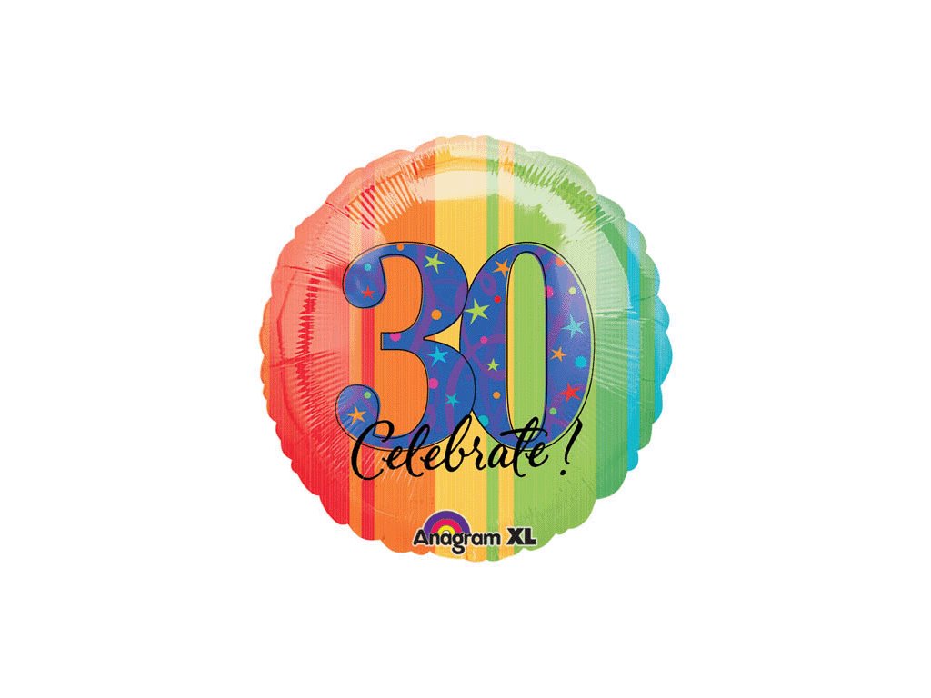 Celebrate 30 Packaged balloons