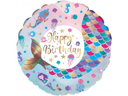 Shimmering Mermaid Birthday Iridecent Oaktree Foil balloons
