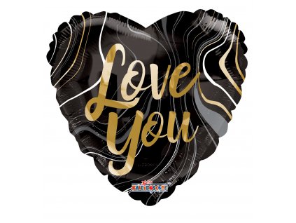 Love You Marble Foil balloons