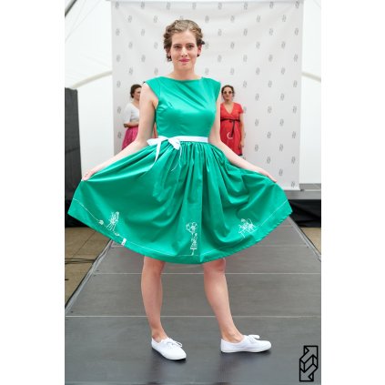 Šaty Audrey - zelené příběh